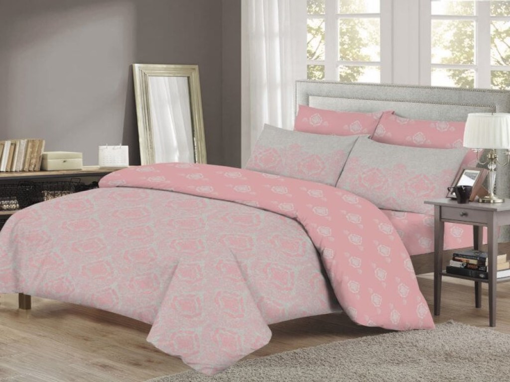 Σετ Σεντόνια Βαμβακερά Ροζ Φλοράλ Γαρύφαλλο | Γαρύφαλλο - Λευκά Είδη